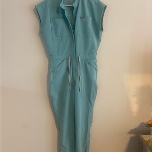 Figs Light Blue Sleeveless Jumpsuit